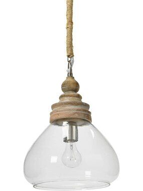 Rustic Distressed Mango Wood Ceiling Light Fixture - Brown & Natural Home Decor